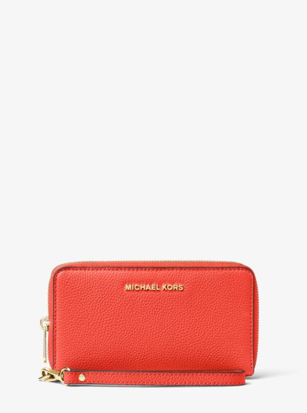 Damske Penazenky Michael Kors Large Leather Smartphone Wristlet Koralove - Doplnky Michael Kors Nejlevnejsi | DRNBU-3472